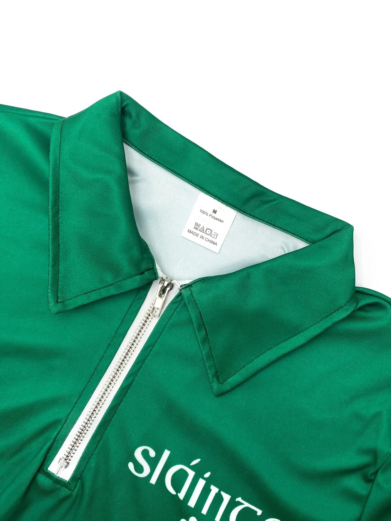 Men's Saint Patrick's Day Golf Shirt with Zipper Flip Collar