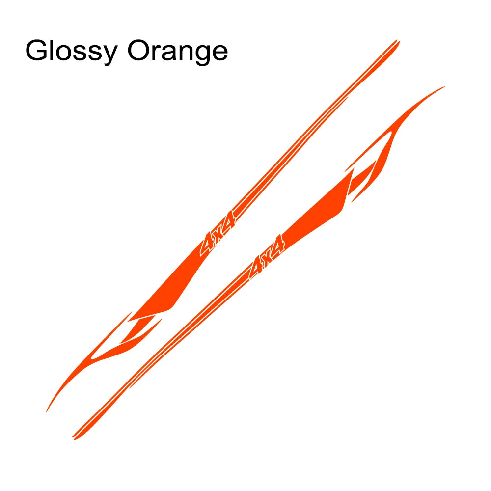 Car Body Decoration Stickers Reflective 2PCS Universal Pickup Car Door Side Sport Styling Stripe Vinyl Film Auto Accessories