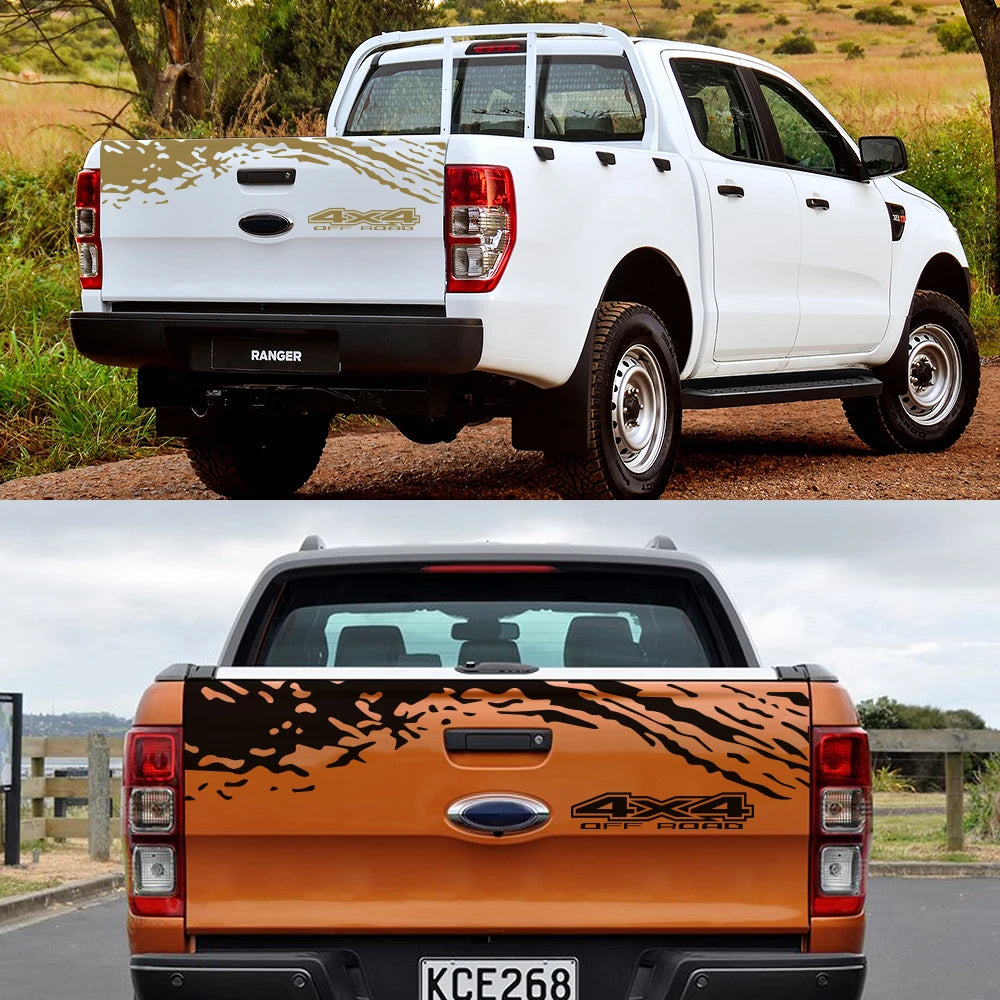 Tail Trunk Car Stickers DIY Vinyl Film Decals Tuning Accessories for Ford Ranger Off-Road Universal Pickup