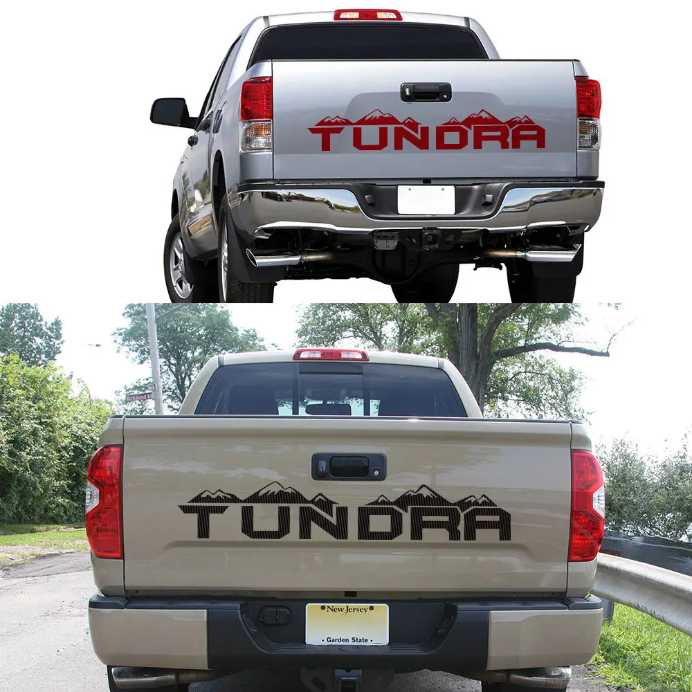 For Toyota Tundra Pickup Rear Tail Sticker Truck Graphics Tailgate Mountain Decor Decal Vinyl Film Cover Auto Tuning Accessories