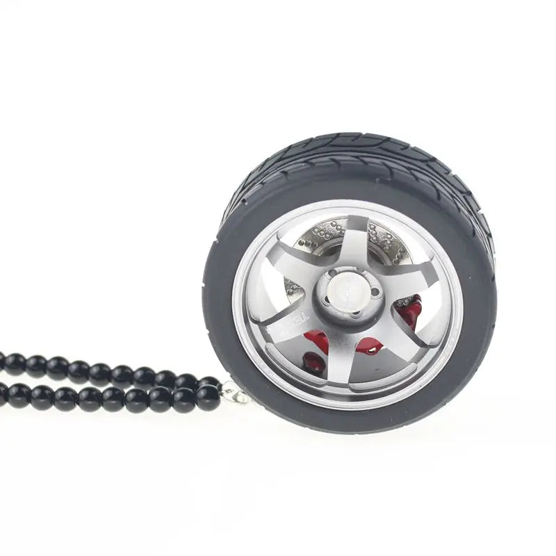 Stylish Wheel Pendant Keychain for Car Interior Decoration