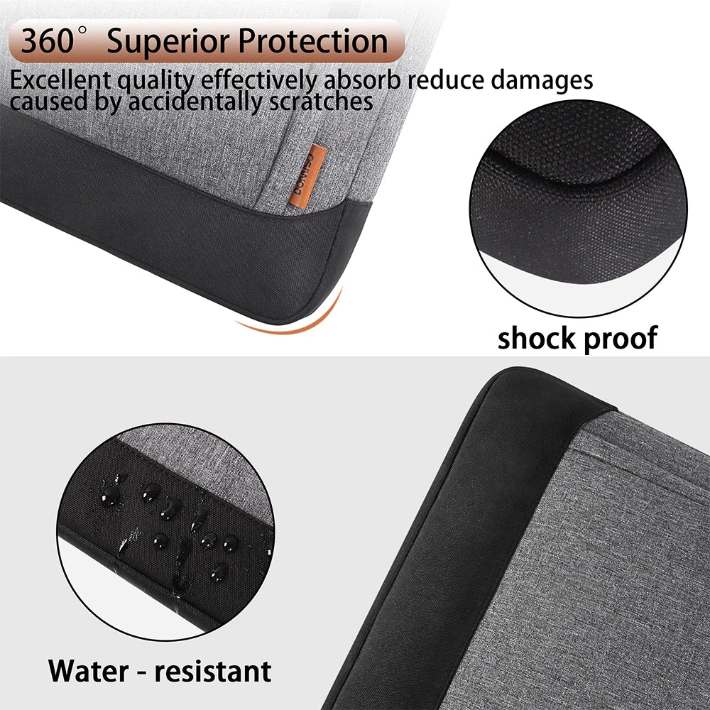 Water-Resistant Laptop Sleeve With Shoulder Strap For Notebooks