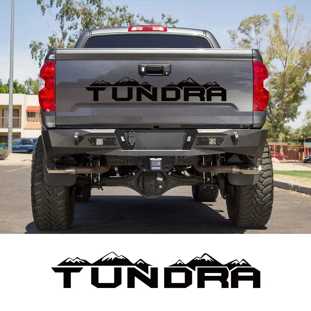 For Toyota Tundra Pickup Rear Tail Sticker Truck Graphics Tailgate Mountain Decor Decal Vinyl Film Cover Auto Tuning Accessories