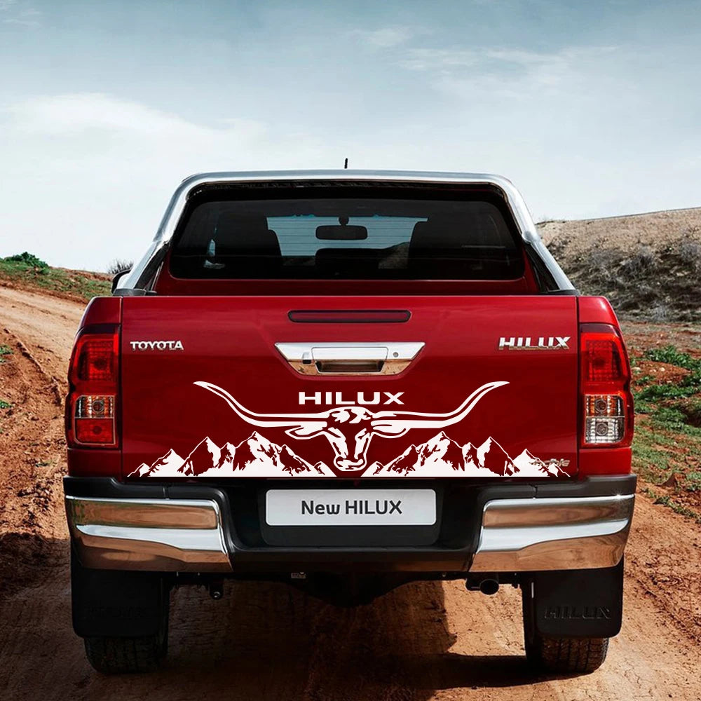 3PCS Car Stickers Auto Rear Trunk Vinyl Film Decal Sport Automobile Decoration Accessories For Toyota Hilux Revo Vigo
