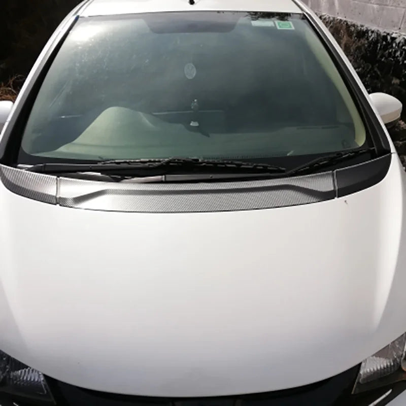 3D Carbon Fiber Vinyl Protective Film Engine Hood Decal Stickers For Honda Fit Jazz GK5 3rd Gen 2014 To 2020 Car Styling