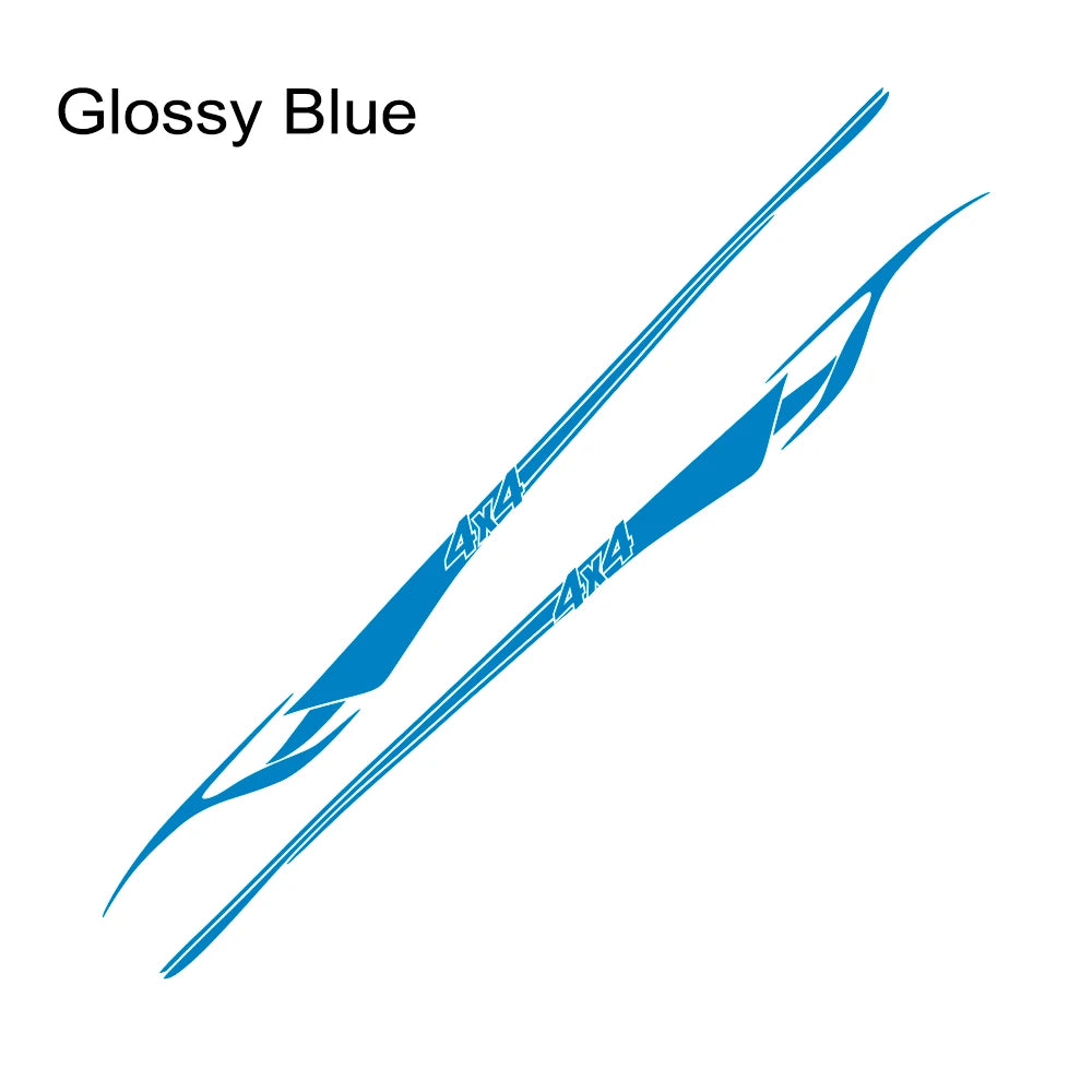 Car Body Decoration Stickers Reflective 2PCS Universal Pickup Car Door Side Sport Styling Stripe Vinyl Film Auto Accessories