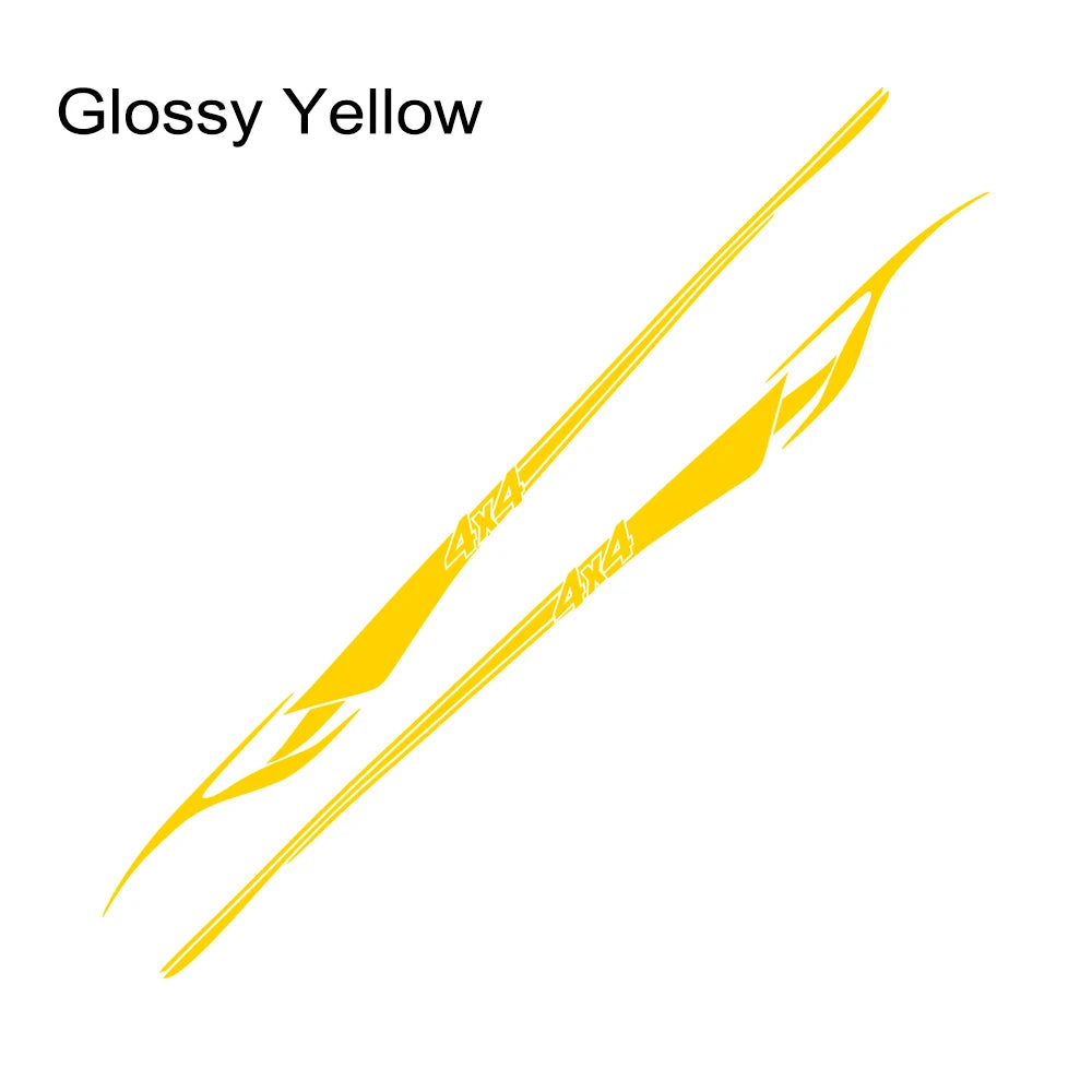 Car Body Decoration Stickers Reflective 2PCS Universal Pickup Car Door Side Sport Styling Stripe Vinyl Film Auto Accessories