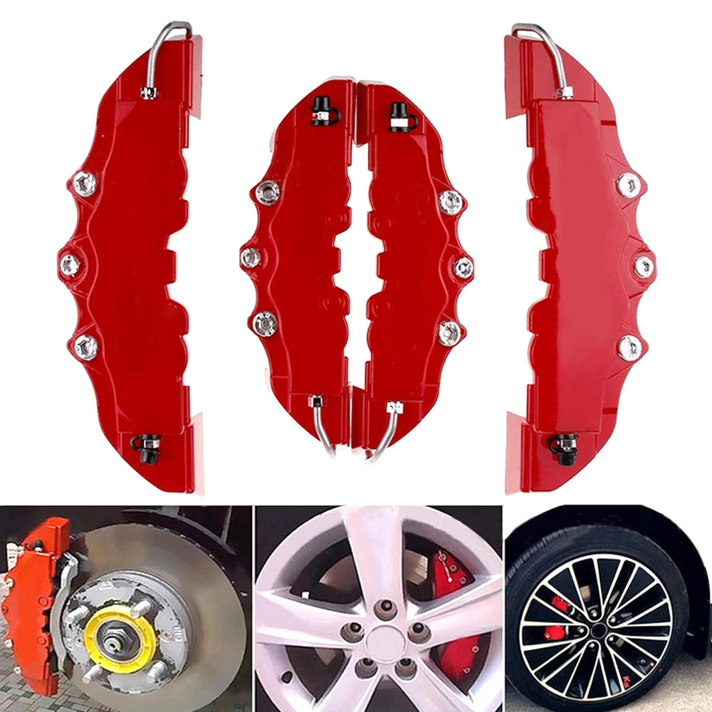 Universal 3D Car Disc Brake Caliper Covers Front Rear Kit