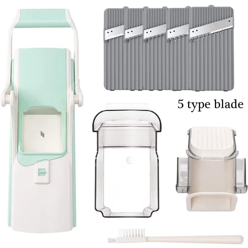 Adjustable Stainless Steel Mandoline Slicer for Easy Vegetable Cutting