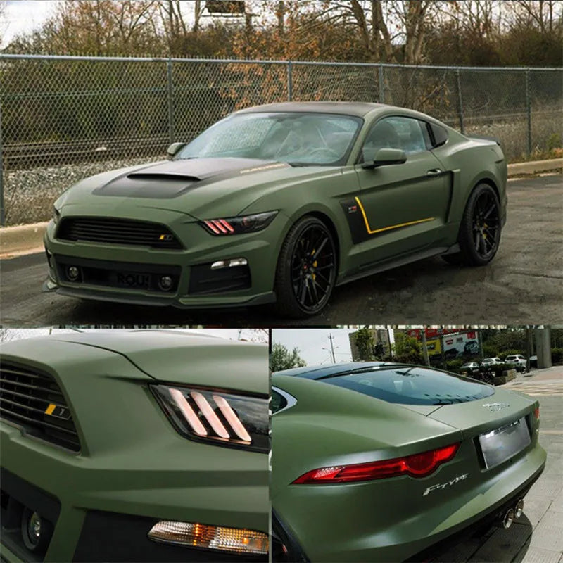 20x30x50 Centimeter Army Green Matte PVC Vinyl Wrap Car Styling Sticker for Motorcycle Bicycle Auto Accessories