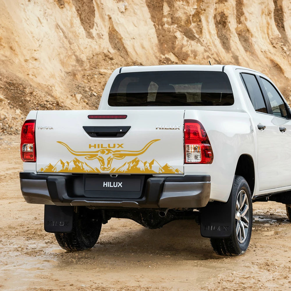 3PCS Car Stickers Auto Rear Trunk Vinyl Film Decal Sport Automobile Decoration Accessories For Toyota Hilux Revo Vigo