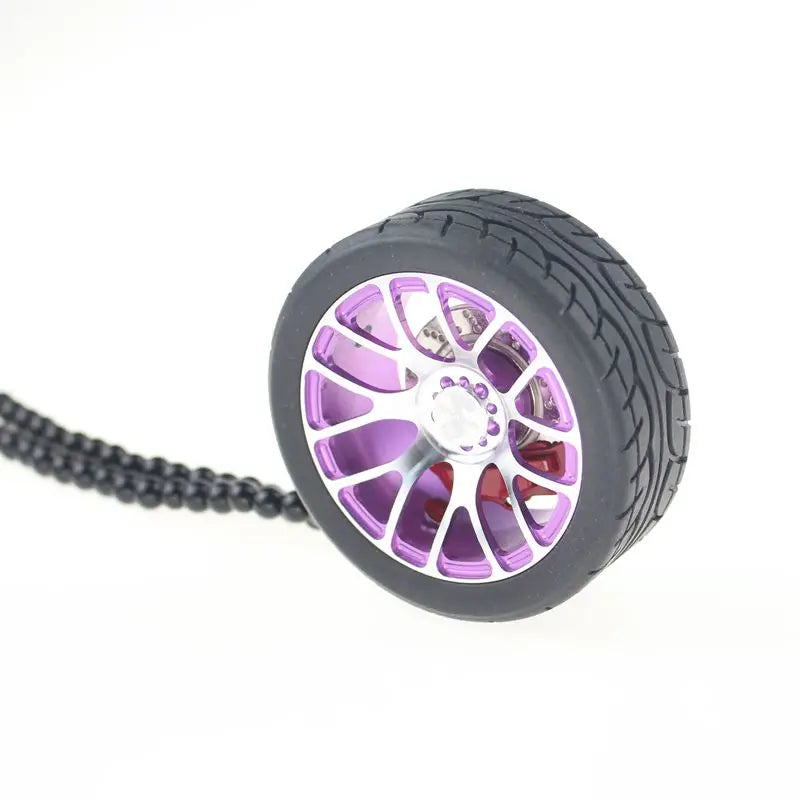 Stylish Wheel Pendant Keychain for Car Interior Decoration