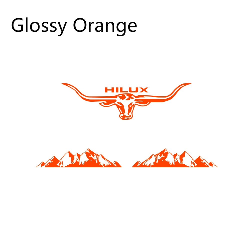 3PCS Car Stickers Auto Rear Trunk Vinyl Film Decal Sport Automobile Decoration Accessories For Toyota Hilux Revo Vigo