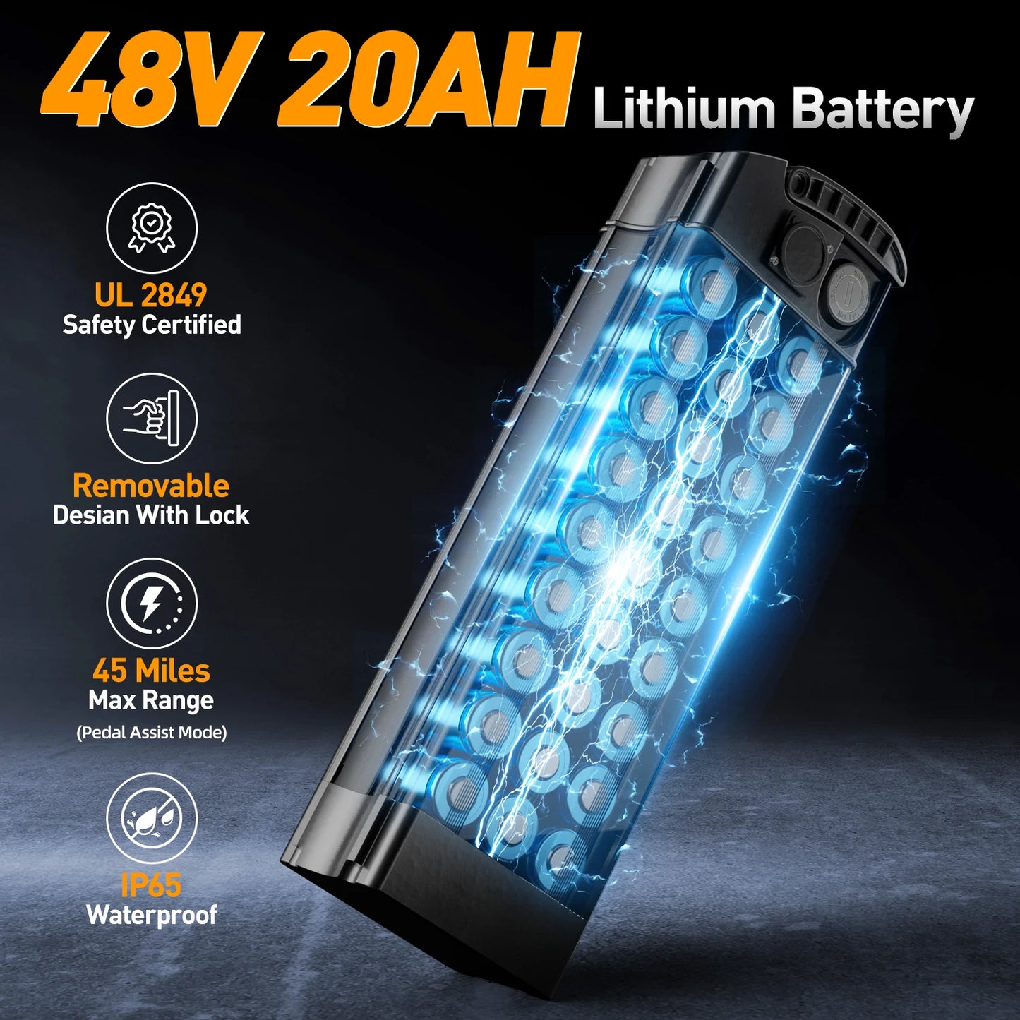Origin Electric Folding Ebike 48V 20Ah 500W Brushless Motor