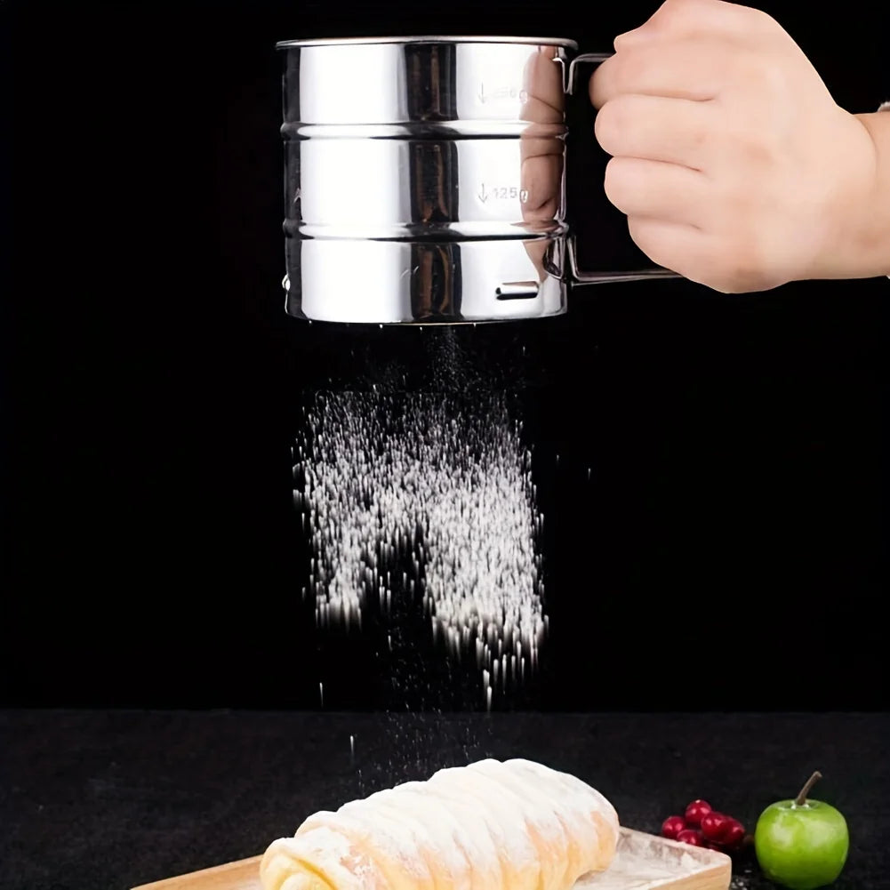 Stainless Steel Flour Sieve With Handle For Baking Success