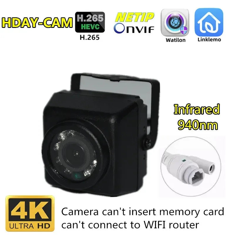 IP65 IP66 4K 8MP Mini Waterproof POE IP Camera 5MP HD Outdoor Security Camera with 940nm Night Vision Motion Detection Onvif P2P RTSP