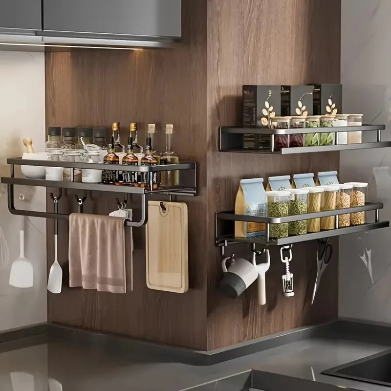 Choice Aluminum Wall Mounted Shelf Kitchen Spice Rack