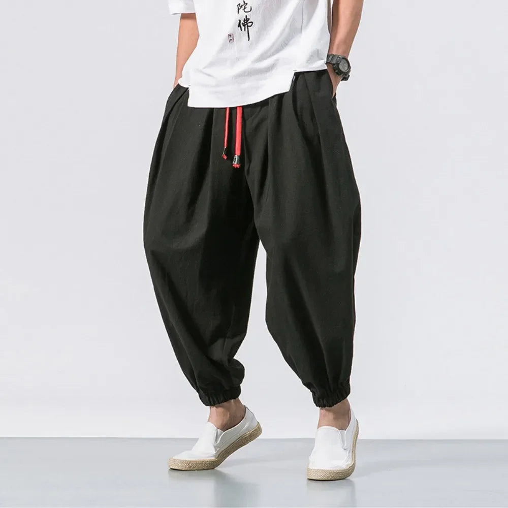 Trendy Men Harem Pants Casual Loose Jogger Sweatpants