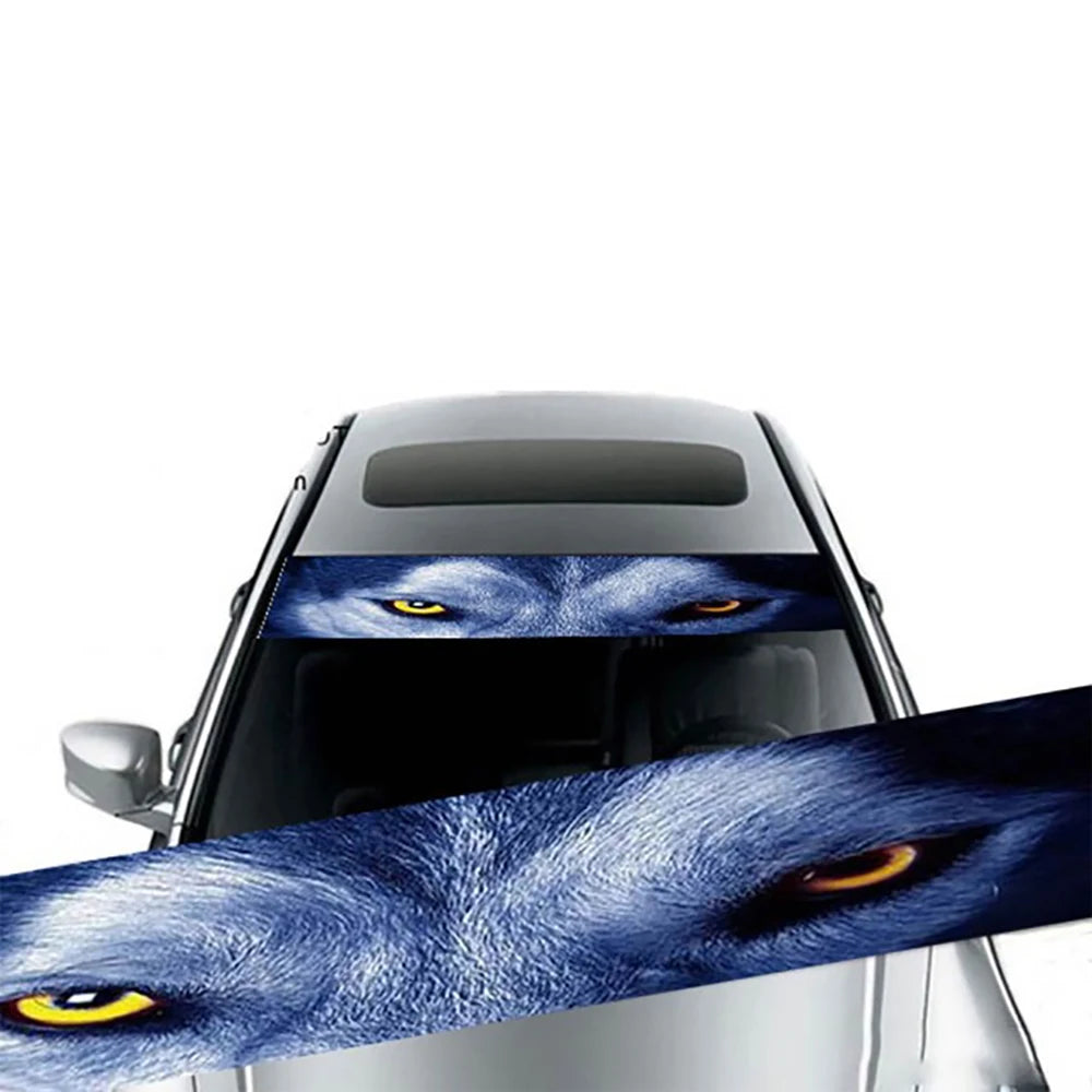 Car Sunshade Stickers Auto Front Windshield 3D Vinyl Film Rear Gear Decorative Decals