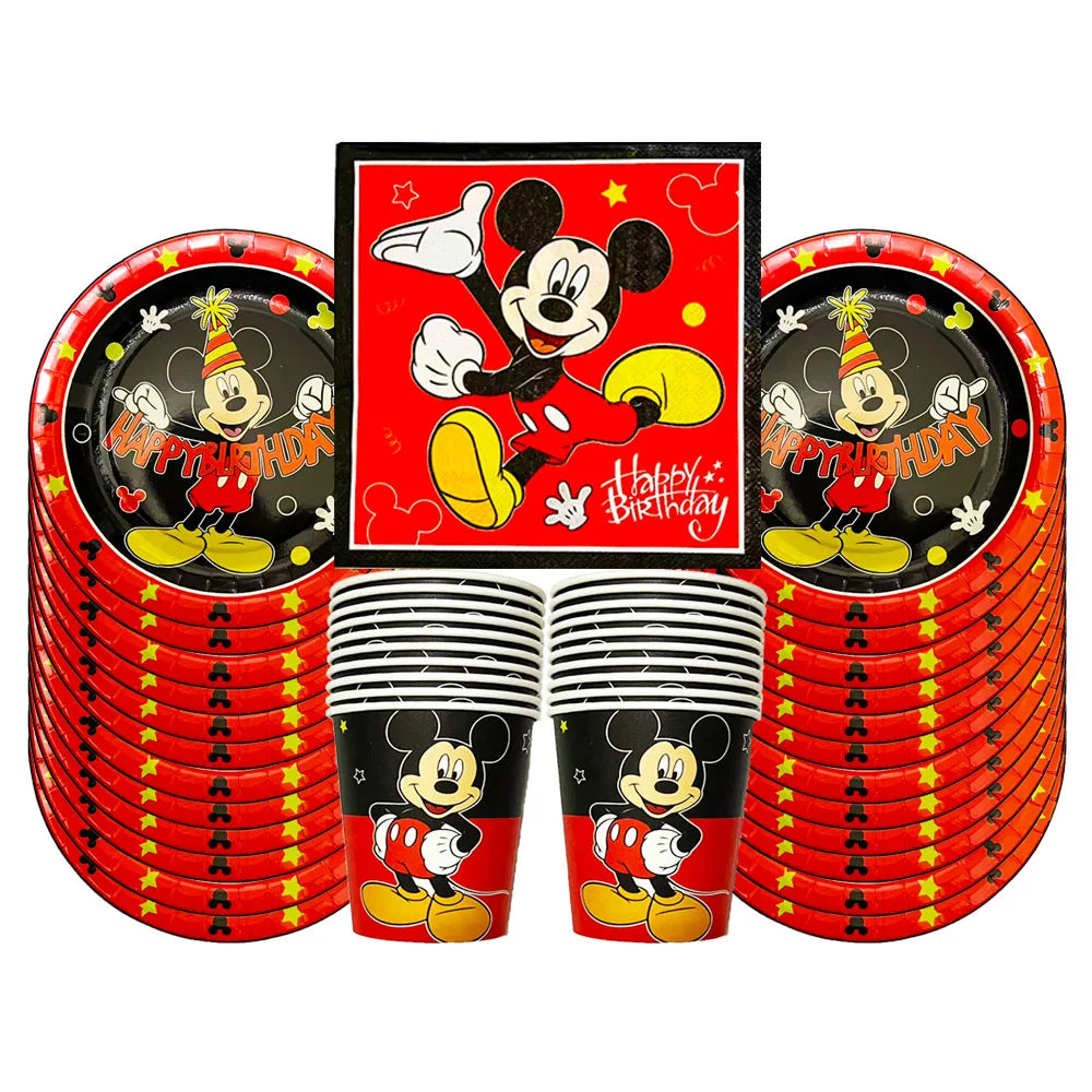 Mickey Mouse Birthday Party Supplies Set for Boys Celebrations