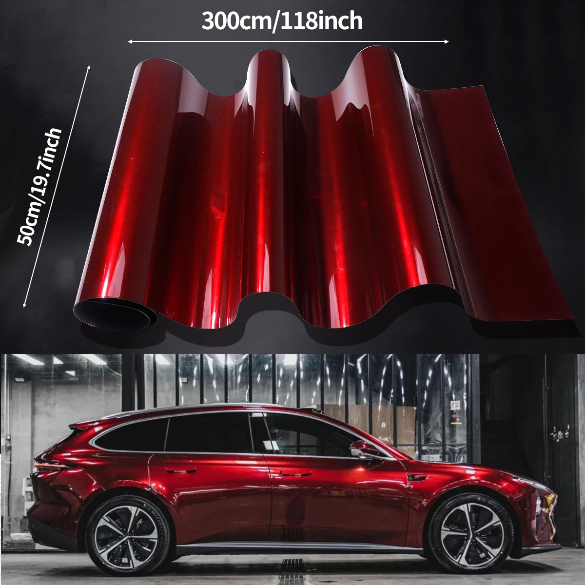 Liquid Metallic Dragon Blood Red Car Vinyl Wrap Film Scratch Resistant DIY Decor Stickers for Car and Motorcycle Wrap