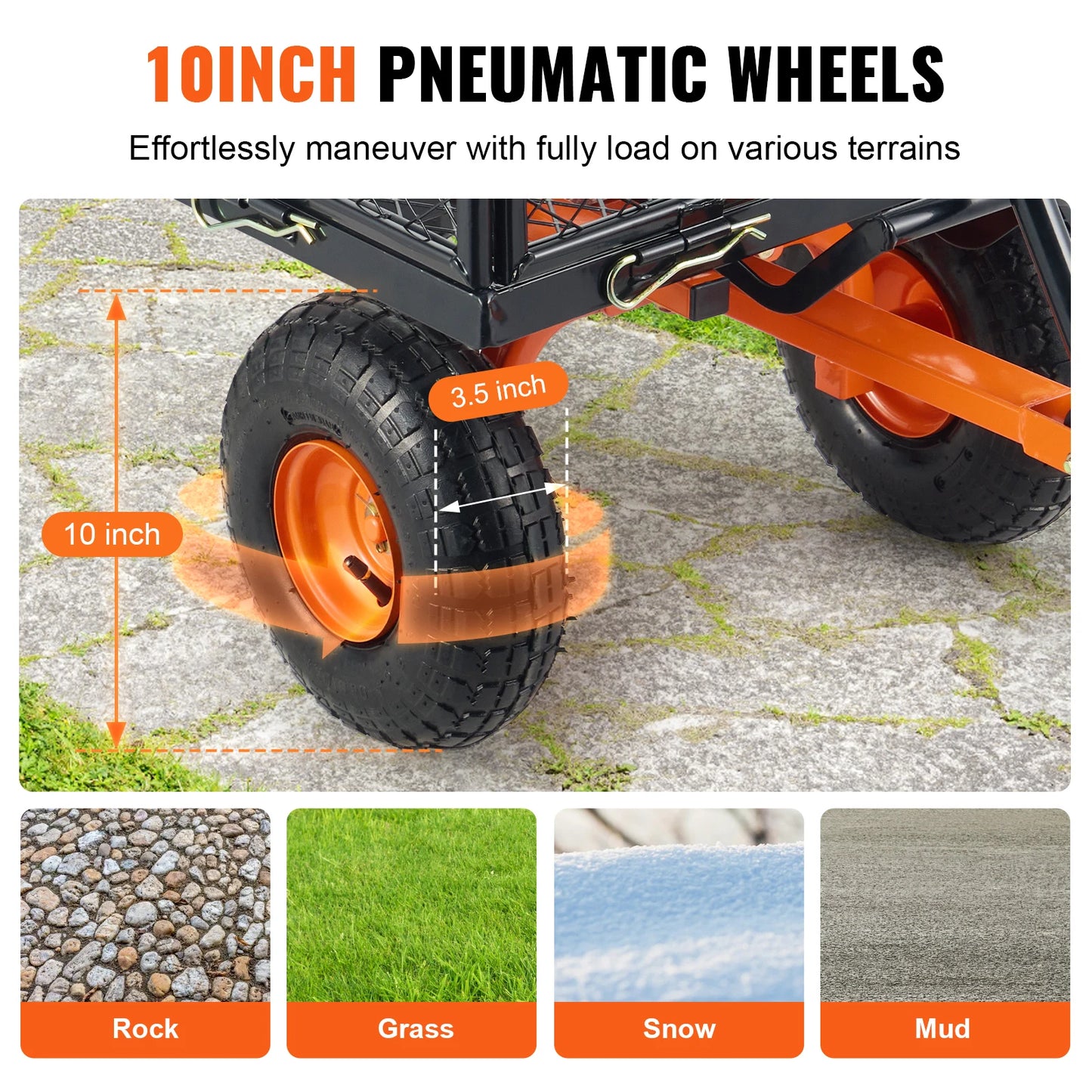 Durable Garden Cart Versatile Utility Wagon for Easy Transport