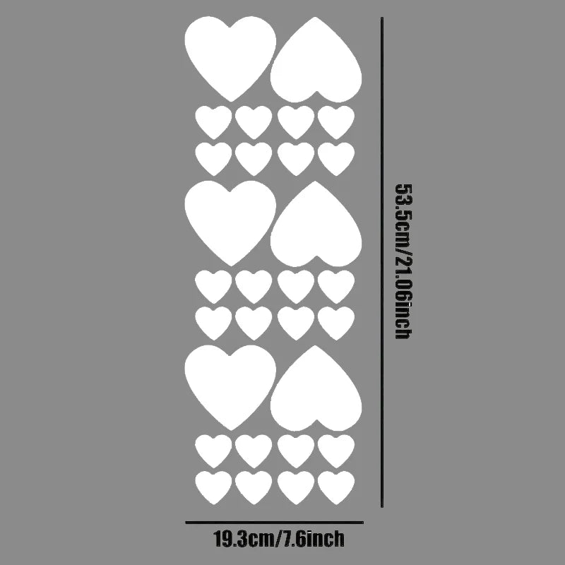 Choice Hearts Car Stickers Self Adhesive Vinyl Decals