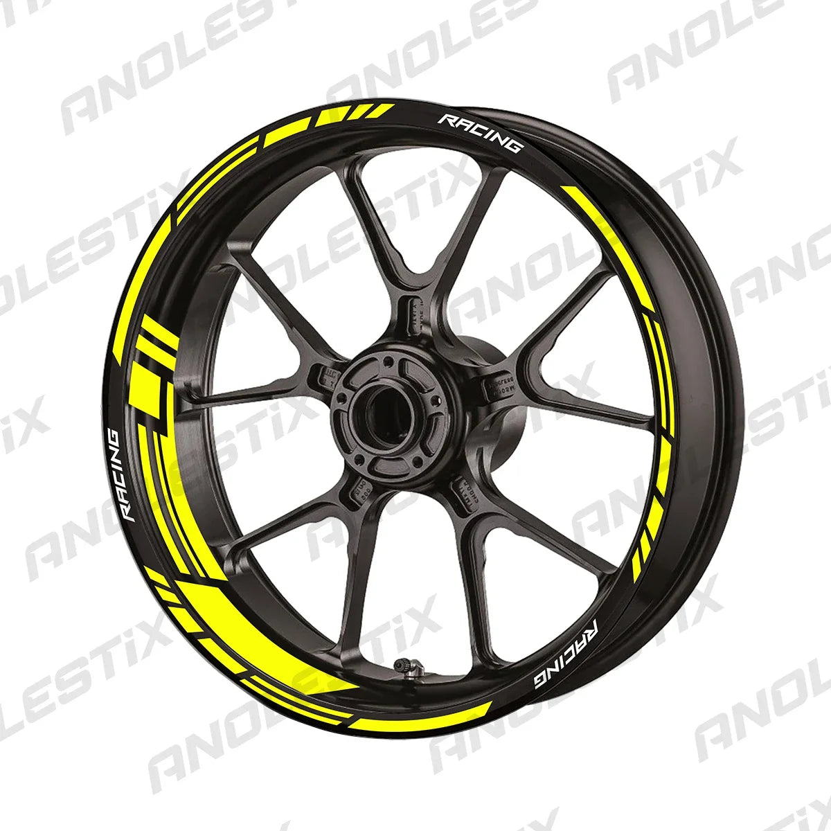 AnoleStix Reflective Motorcycle Wheel Stickers Rim Decal Kit