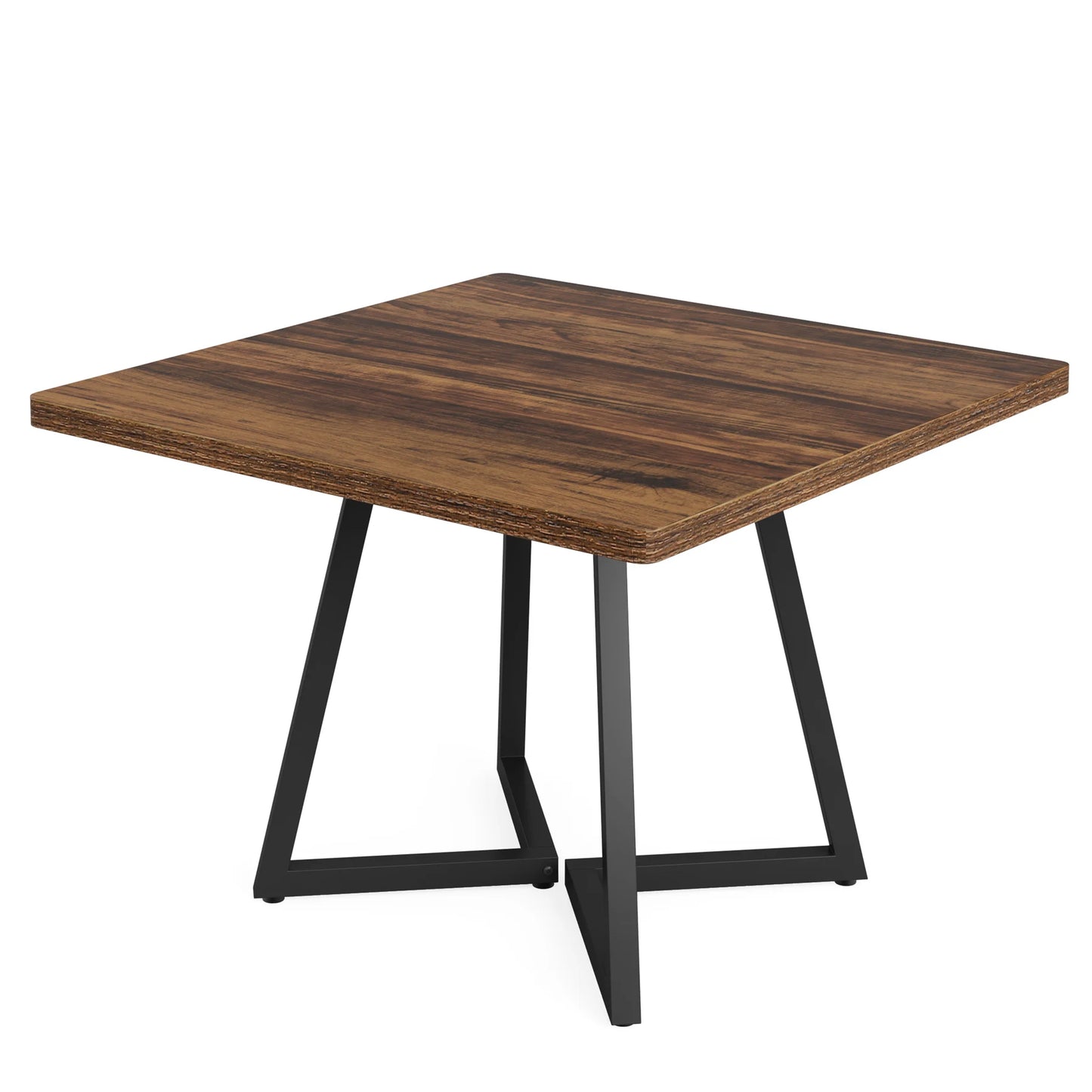 Tribesigns Square Dining Table For Four Industrial Wood