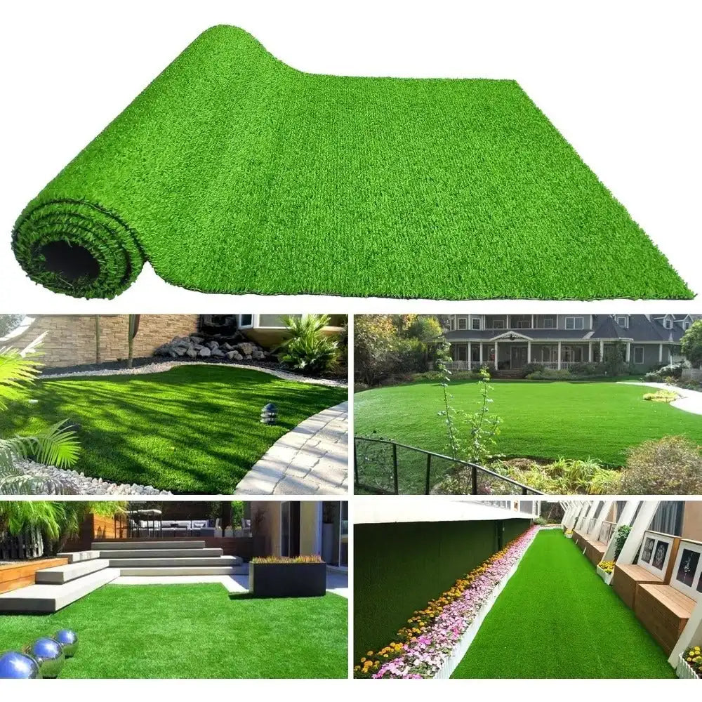 Thick Faux Grass Turf Mat for Backyard and Garden Use