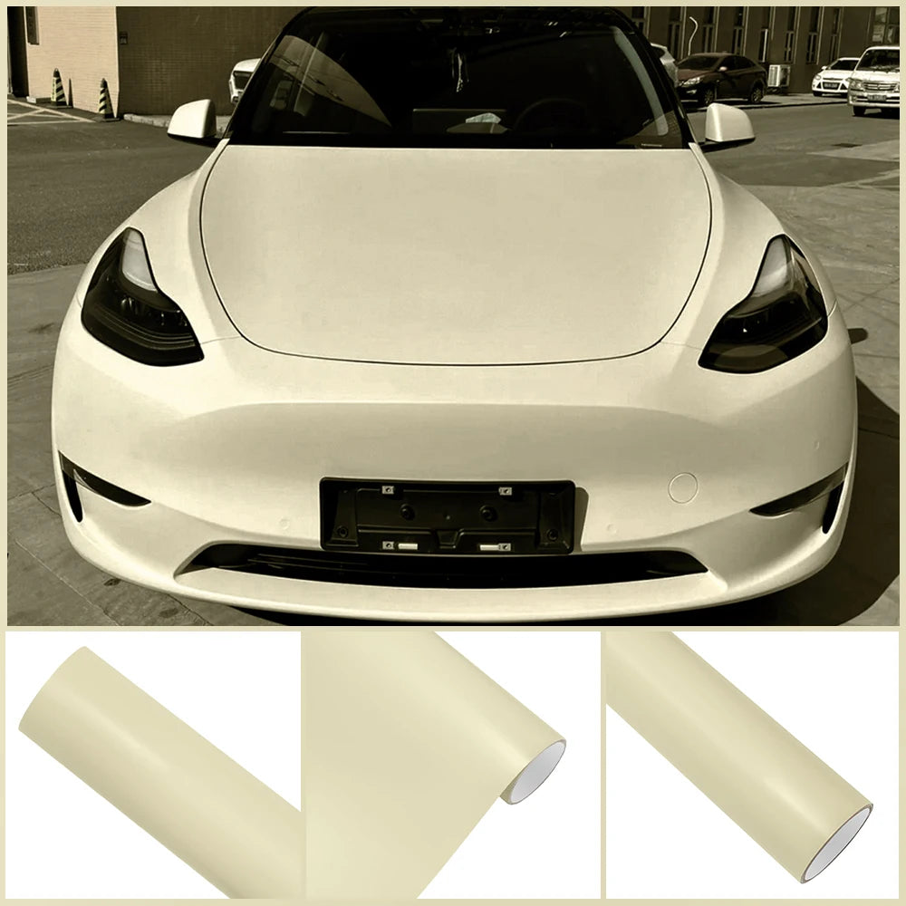 Extinction Matte Khaki Beige PET Wrap Vinyl Film Car Whole Body Protective Cover Sticker DIY Color Decal Auto Tuning Accessories