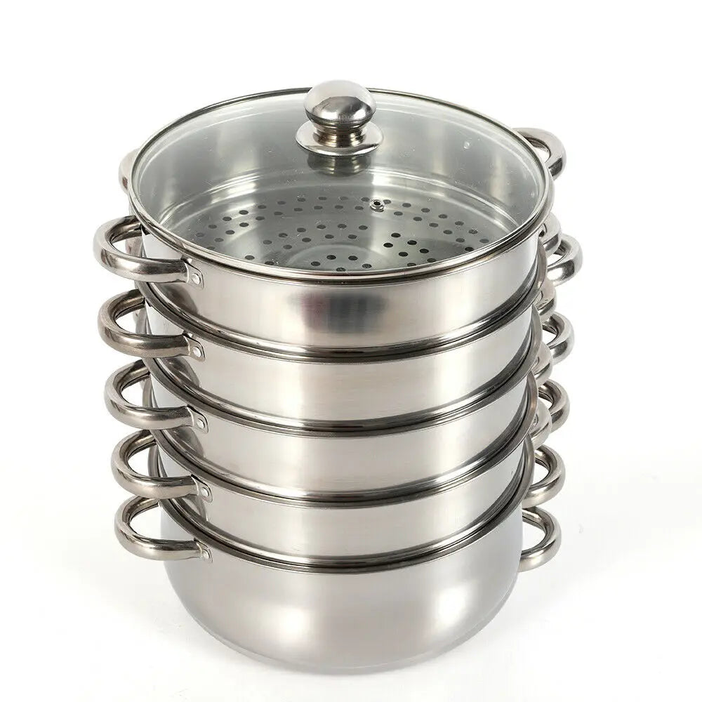 Multi-Function Stainless Steel Steamer for Versatile Cooking
