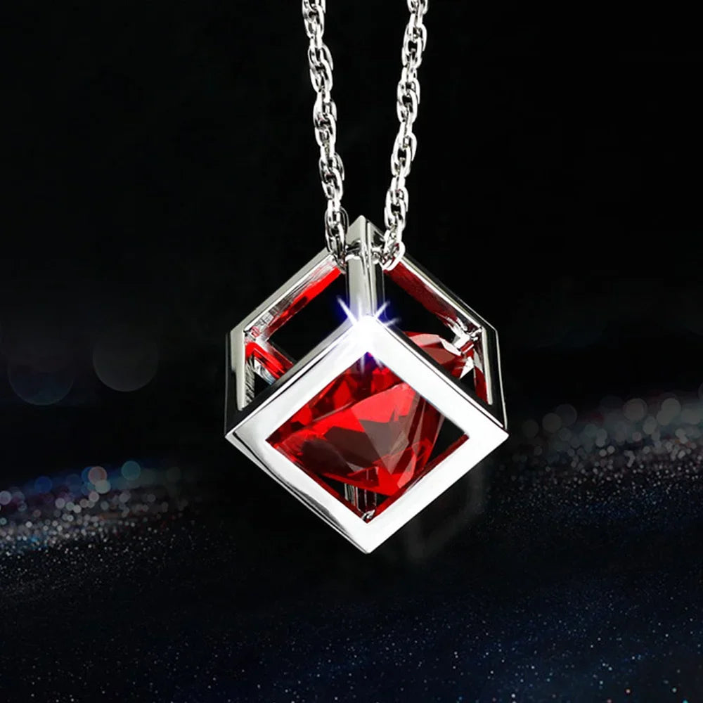 Crystal Cube Car Pendant Charm for Rear View Mirror