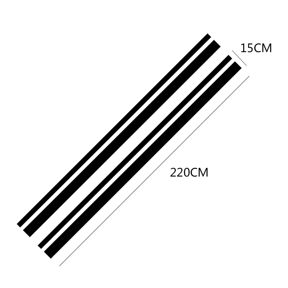 2PCS Universal Car Side Body Waist Line Stickers Auto Accessories for BMW Suzuki Volvo Tesla Skoda Volkswagen Audi Seat Subaru