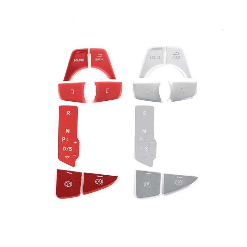 Aluminum Alloy Gear Shift Button Decals for Audi A4