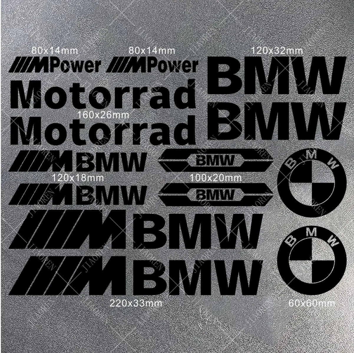 BMW Vinyl Sticker Logo Motorcycle Tank Decal Kit S1000RR