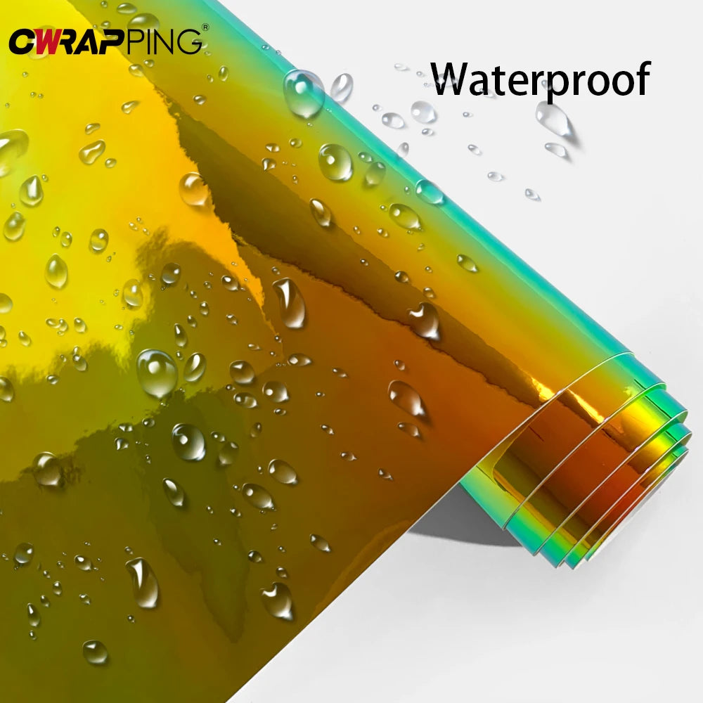 Car Stickers Vinyl Wrap PVC Self Adhesive Laser Plated Rainbow Film Waterproof Scratch Resistant Auto Accessories