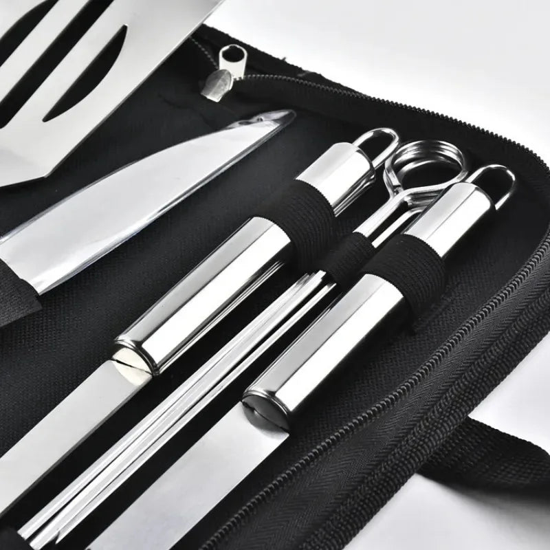 Stainless Steel Barbecue Tool Set For Outdoor Cooking Adventures