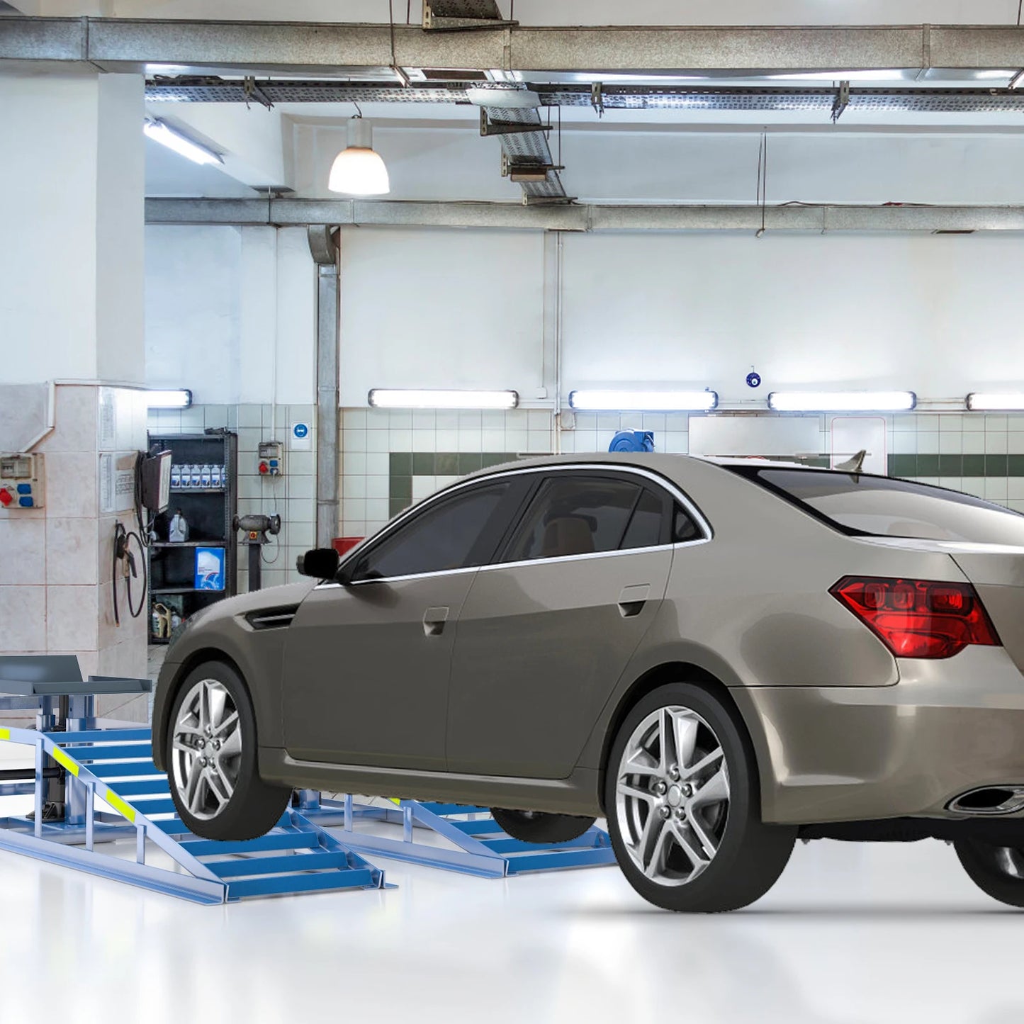 Hign-concerned Car Ramps 2-Piece Steel Hydraulic Lifting Set