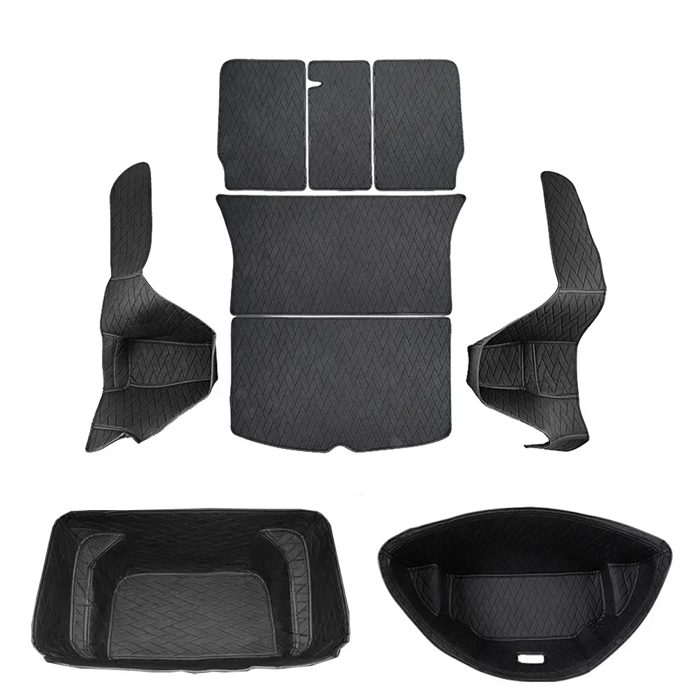 Leather Trunk Mats Waterproof Cargo Liner for Tesla Model Y by NovaAcc