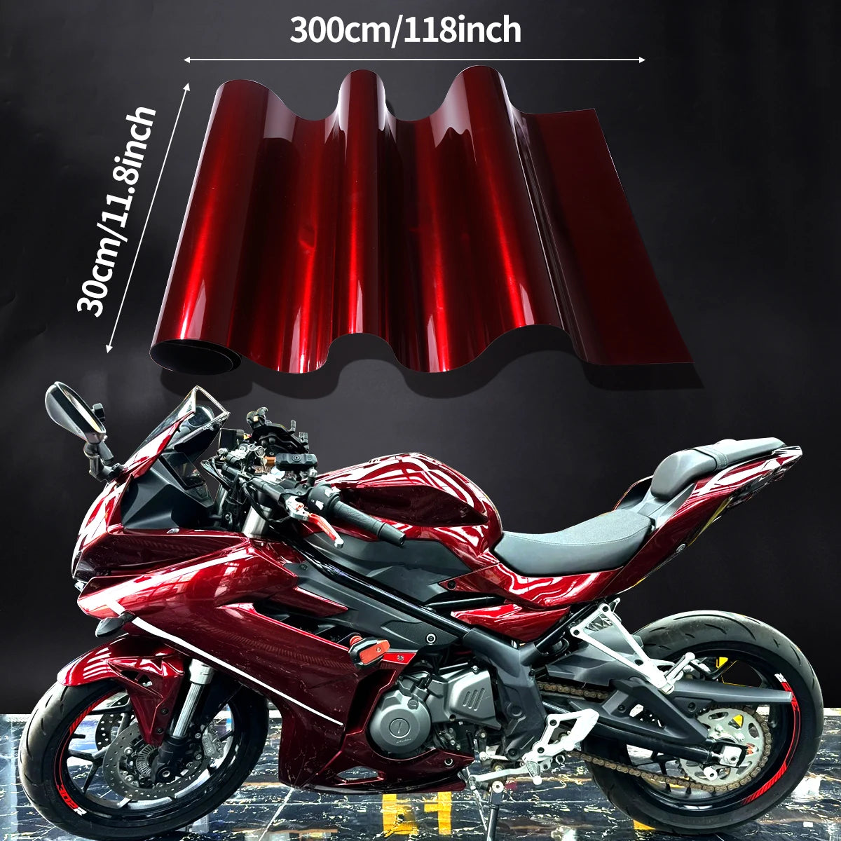 Liquid Metallic Dragon Blood Red Car Vinyl Wrap Film Scratch Resistant DIY Decor Stickers for Car and Motorcycle Wrap