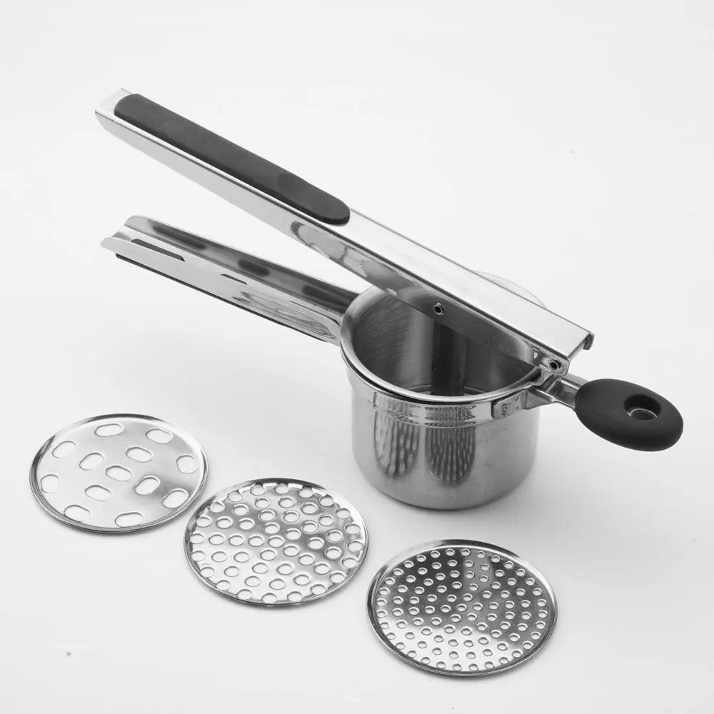 Heavy Duty Stainless Steel Potato Masher and Ricer Kitchen Tool for Perfect Mashed Potatoes