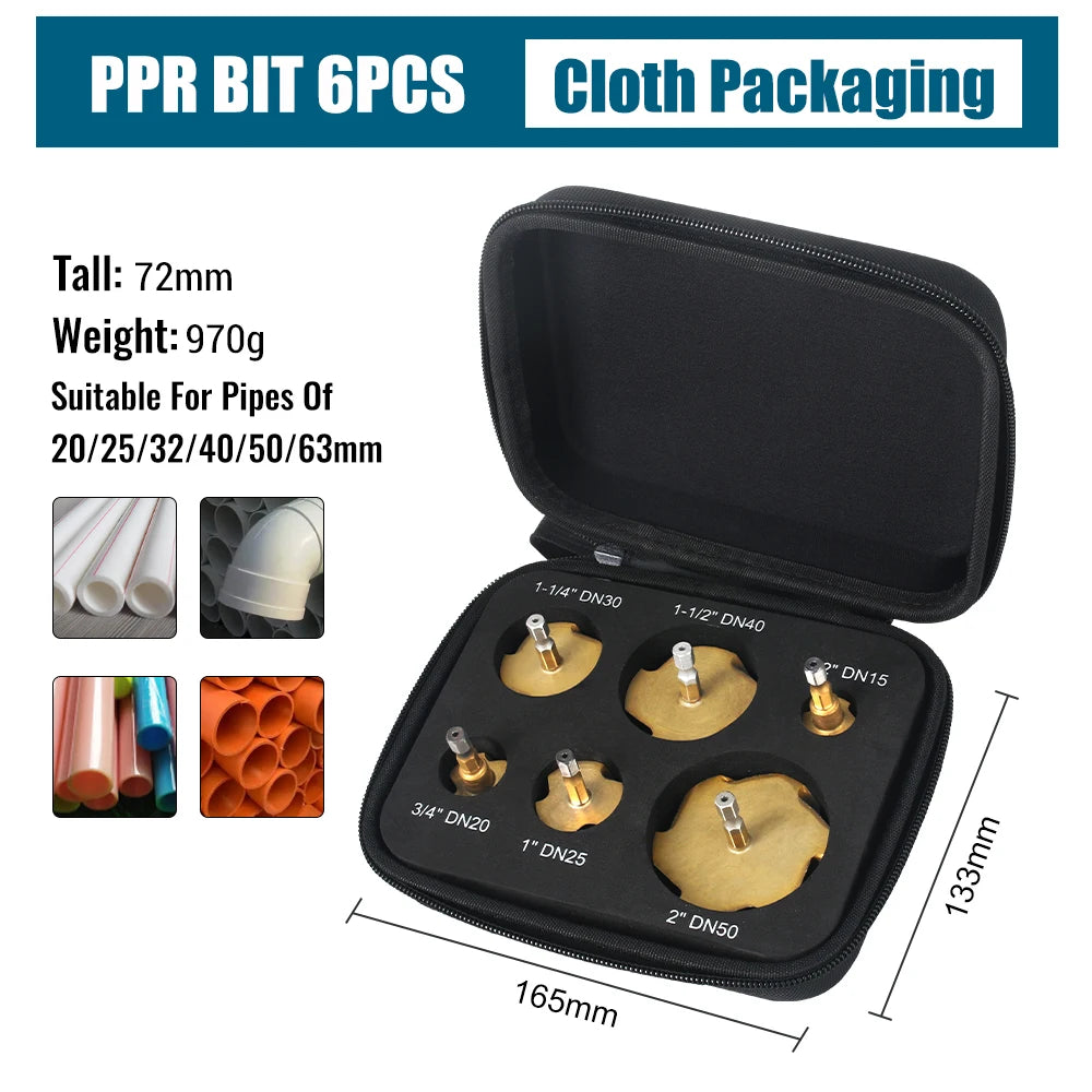 XMSJDIY PPR Stepped Drill Bit Set Hex Shank Water Pipes