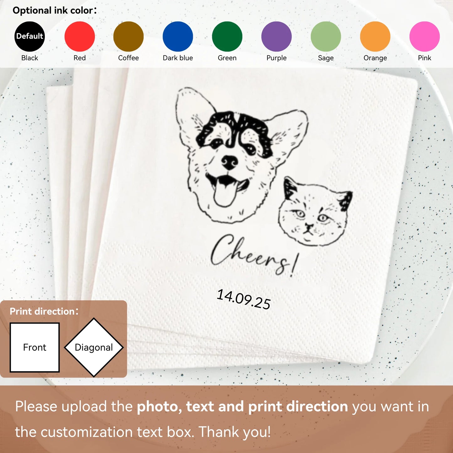 Personalized Wedding Napkins for Parties and Celebrations