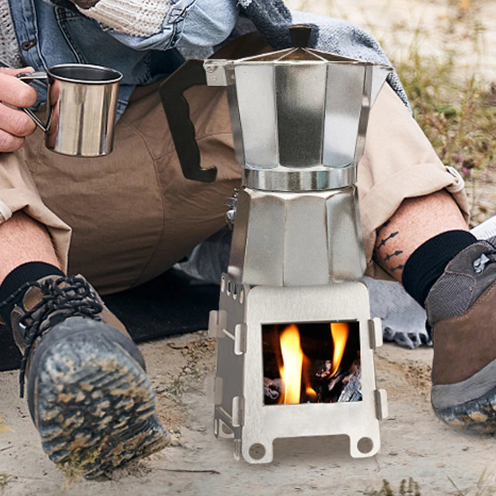 Lightweight Portable Firewood Stove For Outdoor Camping And Hiking