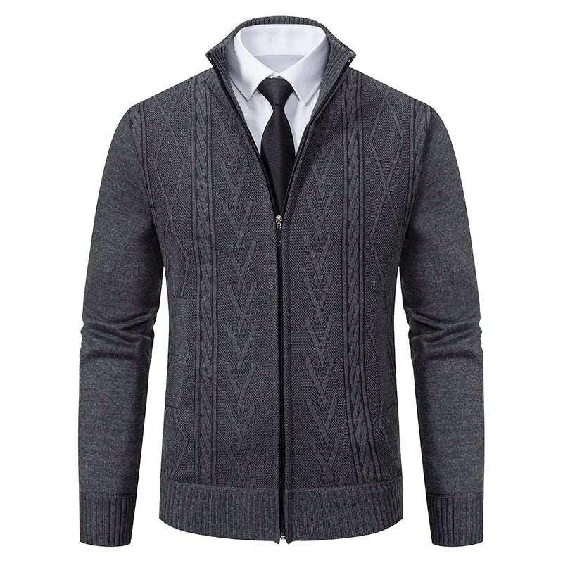 GQXAONC Cashmere Padded Knit Cardigan For Men Fall Winter