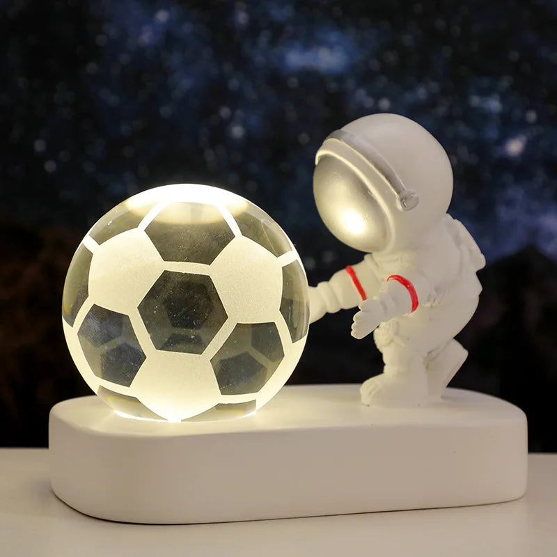 Creative 3D Astronaut Crystal Ball Night Light for Kids