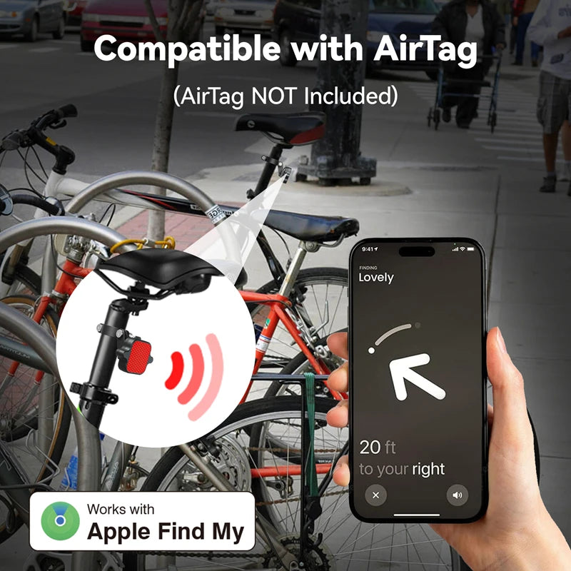 Bicycle Airtag Tracker Reflective Bracket For Anti-Theft Security