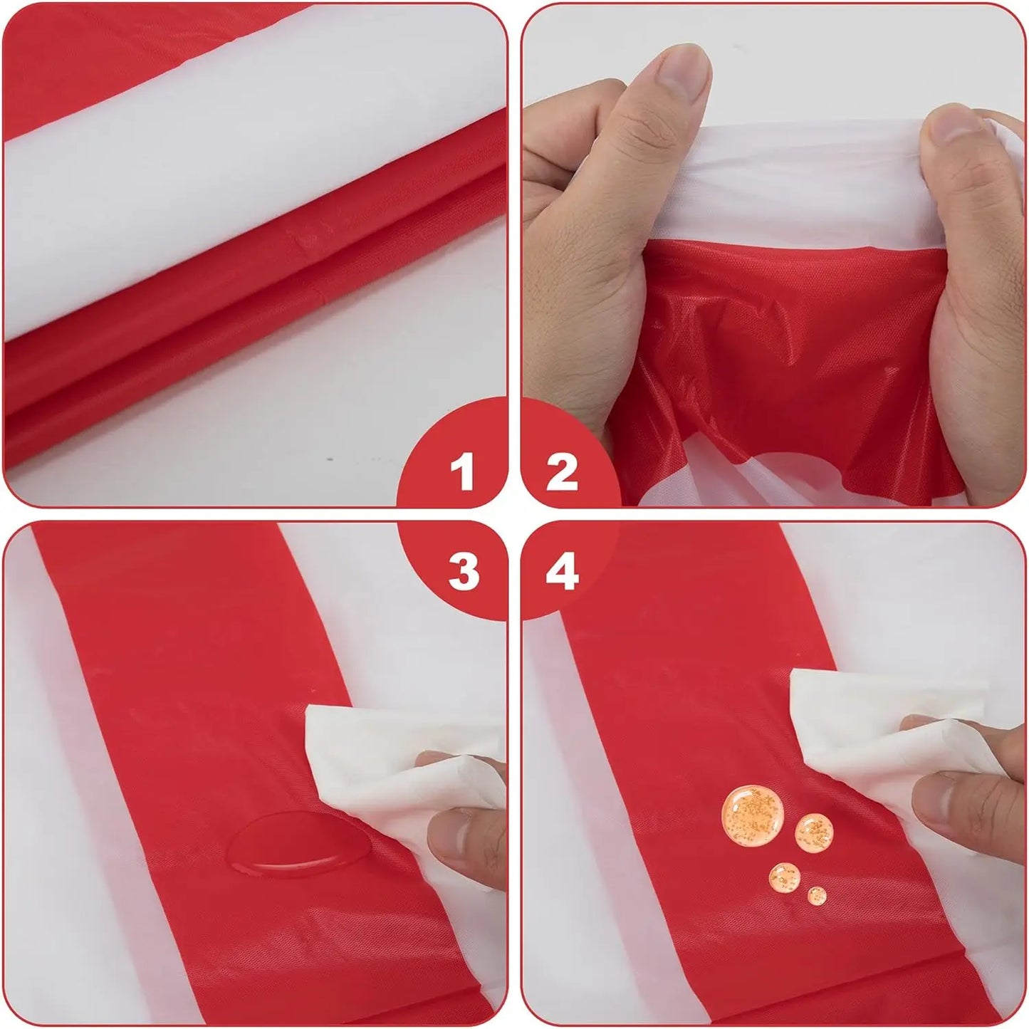 Waterproof Red and White Striped Tablecloth for Parties