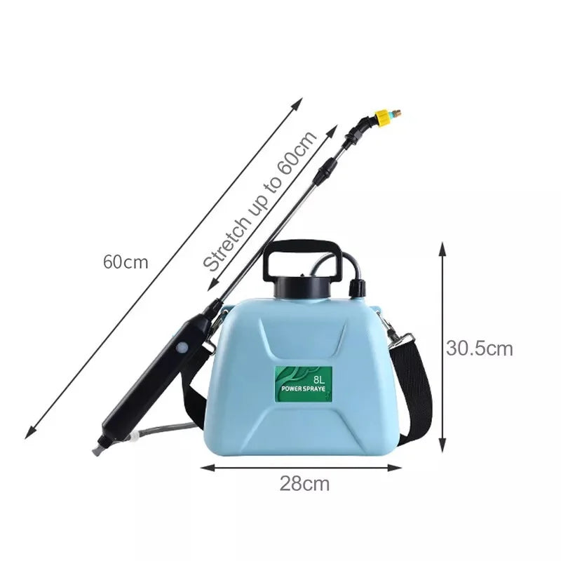 8L Automatic Electric Garden Plant Sprayer Handheld Rechargeable Atomization Watering Can